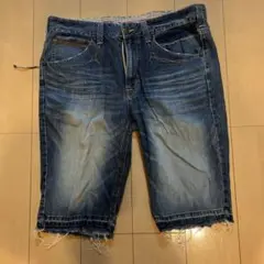値下げ☆大きいサイズ☆刺繍付きデニムショートパンツ　38㌅