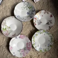 Lous Pitaud 花柄デザート皿 5枚セット