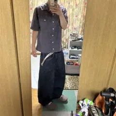 90s POLO CLUB 半袖シャツ 短丈 cityboy y2k 好配色