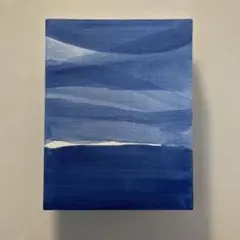 青のグラデーション 抽象画