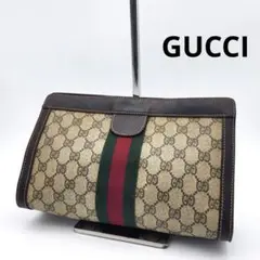 GUCCI シェリーライン クラッチバッグ セカンドバッグ PVC レザー