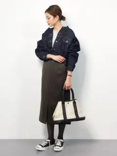 【ほぼ新品】【定価13,200円】BY ドスキンスリットタイトスカート ◆