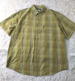 Columbia　シャツ　半袖　インド製　ボタンダウン　綿100%　チェック