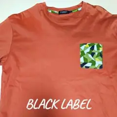 BLACK LABEL オレンジ Tシャツ 幾何学模様