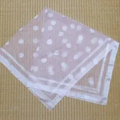 スカーフ テーブルクロス ピンク 水玉 ドット