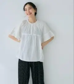 coca ガーゼ袖フリルブラウス レディース Mサイズ