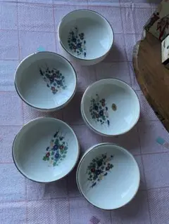 保管品新品★日本陶芸チェーン 和食器 小皿 食器 5客