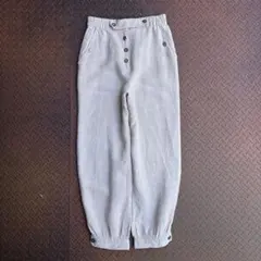 80-90s VTG チロリアンパンツ コットンリネン 飾りボタン ガウチョ