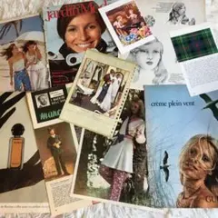 10 洋雑誌 洋書 切り離し約120ページ まとめ売り コラージュ