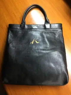 キタムラ　ブラックレザートートバッグ