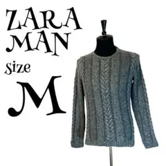 【美品】【完売品】【M】ZARA MAN ケーブルニット メンズ 羊毛