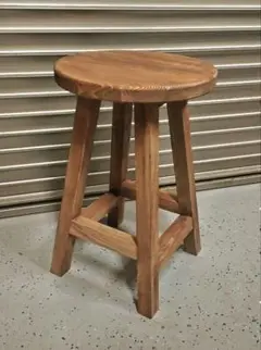 木製 丸イス スツール ハンドメイド　座面高44cm