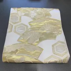 着物 袋帯 アイボリー色✖️ゴールド色