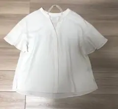 1回着　美品　グリーンレーベルリラクシング　とろみ　ブラウス　ウォッシャブル