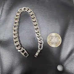 シルバー スチール チェーンブレスレット　ユーズド