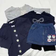 90 女の子 まとめ売り　4点セット　長袖