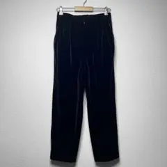 Leilian レリアン ベロアパンツ ゆったりサイズ ボトムス 13+ 黒