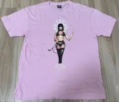 dead stock 美品ANDSANDS綿badgyalTシャツ　XL ピンク