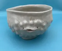 【作家もの】廣田哲哉　どうぶつ鉢　陶芸　陶器製　動物顔ボウル　緑色 作家もの】廣田哲哉 どうぶつ鉢 陶芸 陶器製 動物顔ボウル 緑色