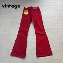 80s BIG JOHN ビッグジョン ベルボトム フレアパンツ レッド 赤