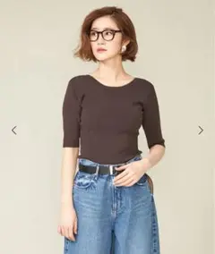 【NICENICE MOMENT】CROPPED クルーネックニット