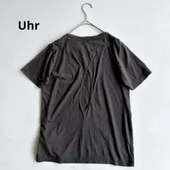 Uhr ウーア　Back-open Tee バックオープンTシャツ　チャコール