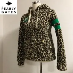 パーリーゲイツ ダブルジップ ボア パーカー レオパード サイズ1