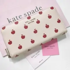 可愛い★ケイトスペードニューヨーク アップルプリント リンゴ柄 長財布