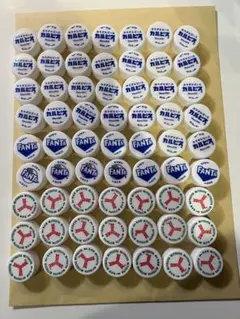 ペットボトルキャップ　Fanta他ロゴ入りキャップ 63個セット