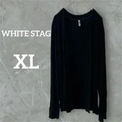✨️匿名配送✨WHITE STAG 【XL】 カーディガン 黒 長袖 ストレッチ