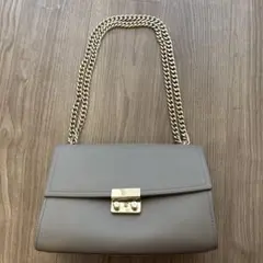 グレー レザー ショルダーバッグ BARNEYS NEW YORK