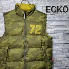 【激レア】ECKO ダウンジャケット ベスト 肉厚 リバーシブル 刺繍 XL
