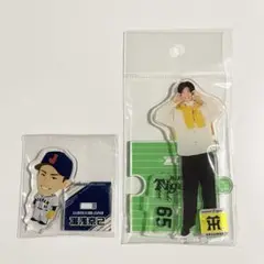 阪神タイガース　湯浅　アクスタ　私服風　侍ジャパン