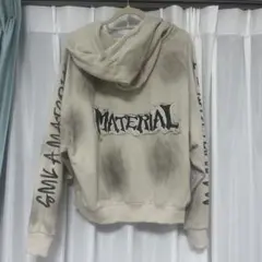 MATERIAL フード付きジップアップパーカー