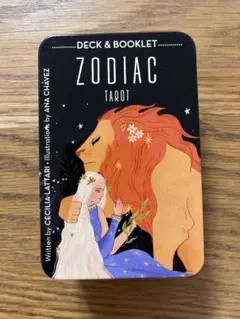 Zodiac Tarot デッキ & ブックレット　英語版　タロット　缶入り