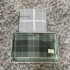 【新品・未使用】日本製 紳士用 チェック柄ハンカチ