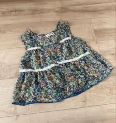新品　KP 小花柄ベスト　110 羽織