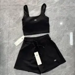 Aloヨガ ハイパフォーマンス ワッフルタンク＆ショーツセット サイズ M