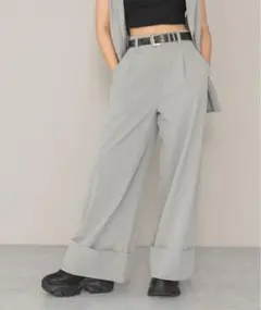 【極美品】PAGE BOY ピケロールアップワイドパンツ 完売品