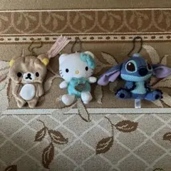 リラックマ・ハローキティ・スティッチ ぬいぐるみセット
