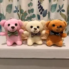 アニマルキーチェーン　くま　熊　ぬいぐるみ　3種セット