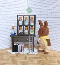 ミニチュア☆鉱物標本の小瓶の棚セット