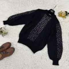 【美品✨】ニットトップス プルオーバー 台湾製 キラキラ 秋冬 あったか