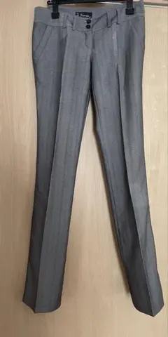 グレー スリムフィットパンツ