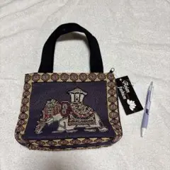 新品、タグ付き　象柄　刺繍　トートバッグ
