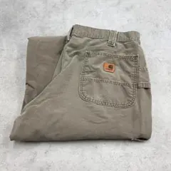 カーハート　ペインターパンツ　ダックパンツ　古着　ライトブラウン　W38