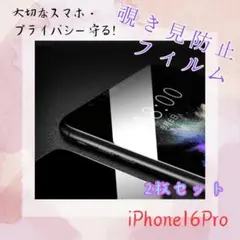 お得な2枚セット《iPhone16Pro》通勤時間の覗き見防止！安心のゴリラ