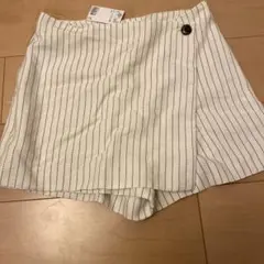 ⭐︎タイムセール⭐︎H＆M⭐︎ホワイト ストライプ キュロット