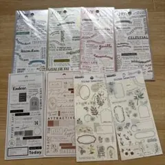【ほぼ未開封】ステッカーセット 花柄 文字デザイン