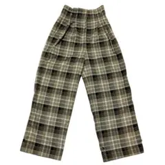 【半額以下】【新品】チェック柄パンツ ブラウン系 長ズボン
